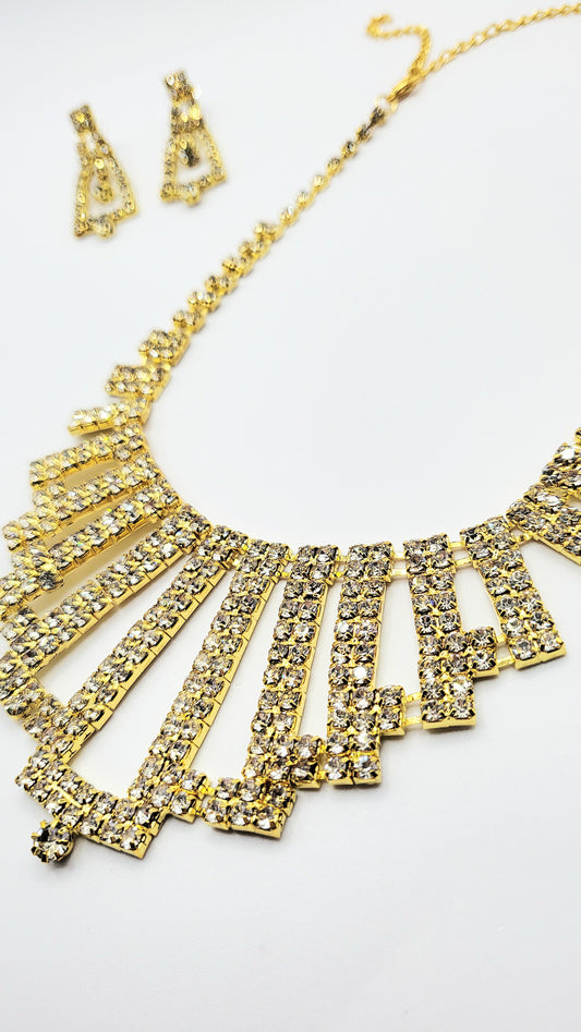 Cascade Crystal Necklace Set