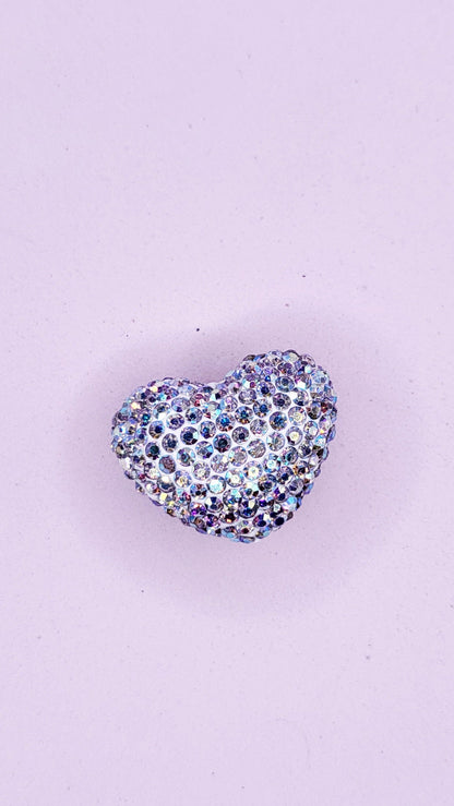 Crystal Heart Stacking Charm