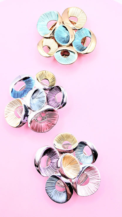 Abstract Magnetic Circles Brooch