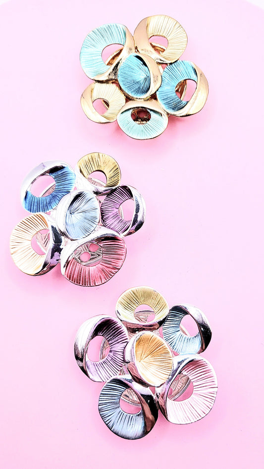 Abstract Magnetic Circles Brooch
