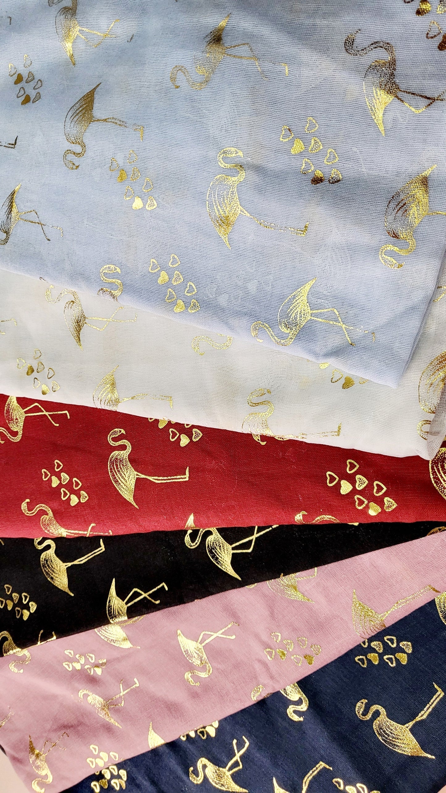 Love Hearts Flamingo Shimmer Scarf Pack of 12