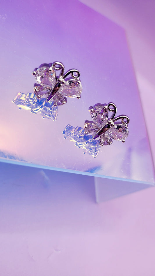 Butterfly Crystal Stud Earrings