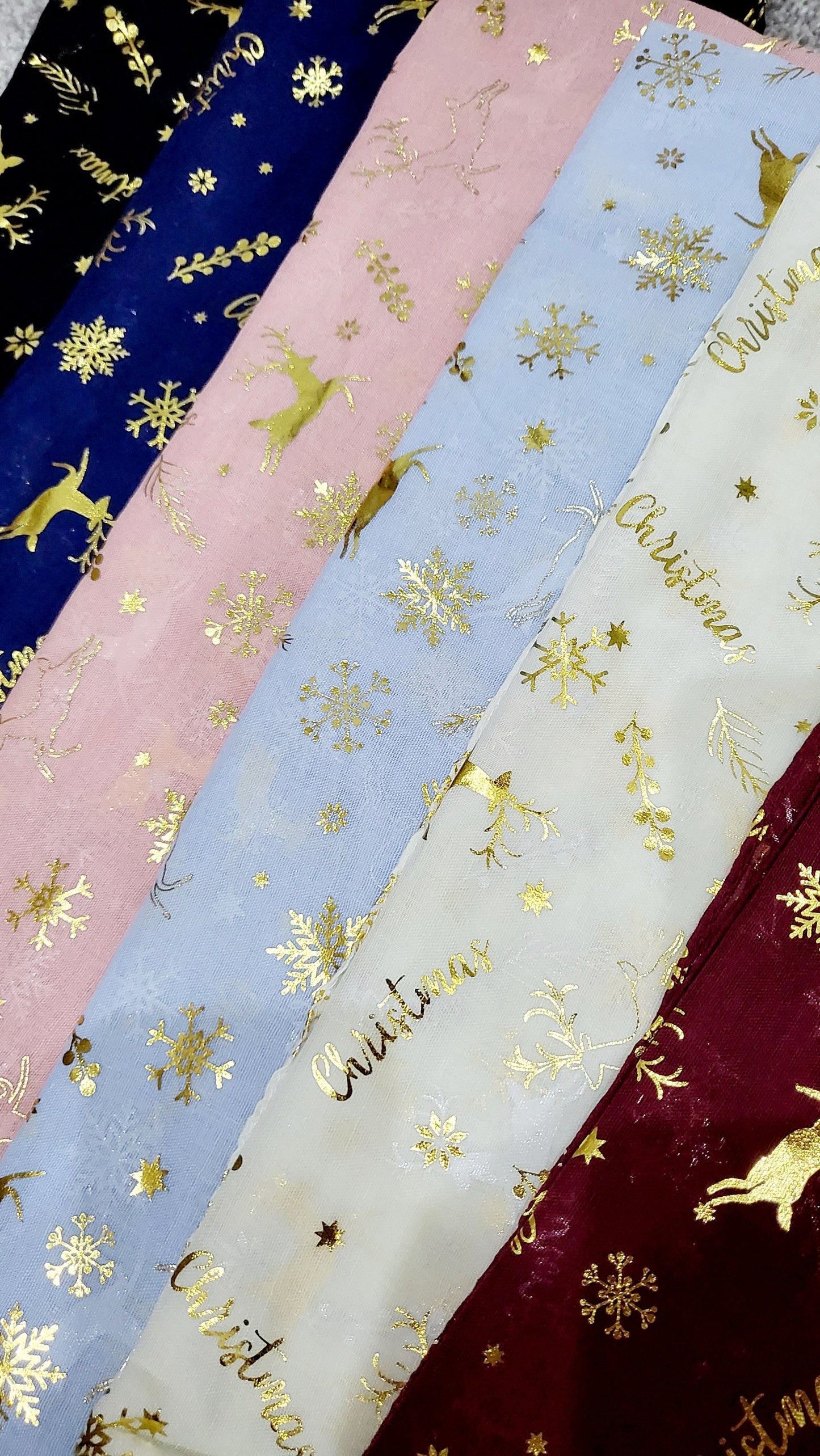 Christmas  Shimmer Scarf Pack of 12