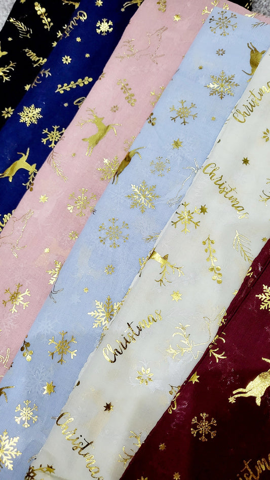 Christmas  Shimmer Scarf Pack of 12