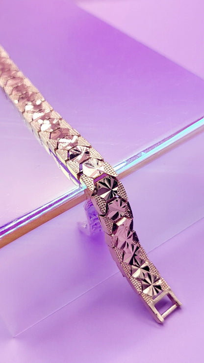 Prism Shiny Gold Link Bracelet