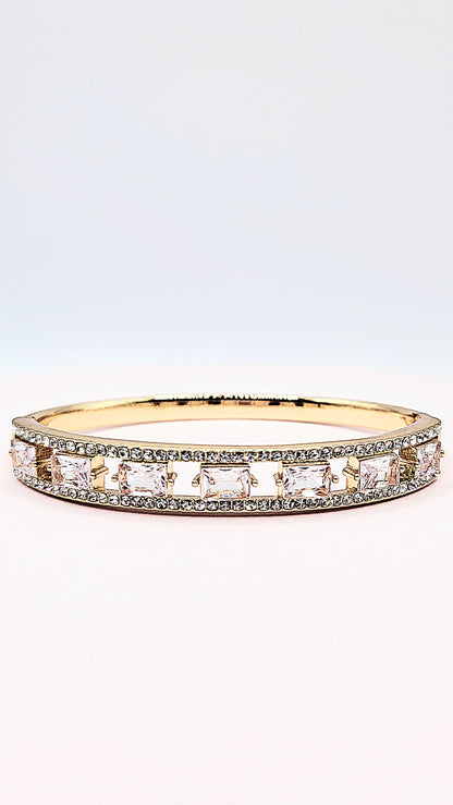 Crystal Stacking Bangles Stainless Steel