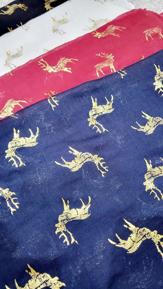 Reindeer Shimmer Scarf Pack of 12