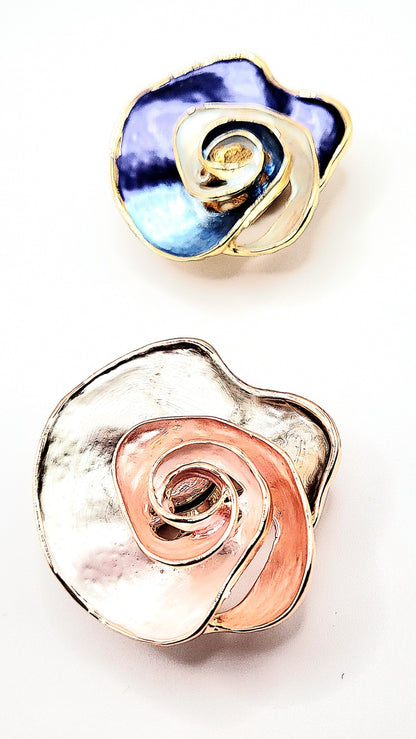 Abstract Magnetic Rose Brooch