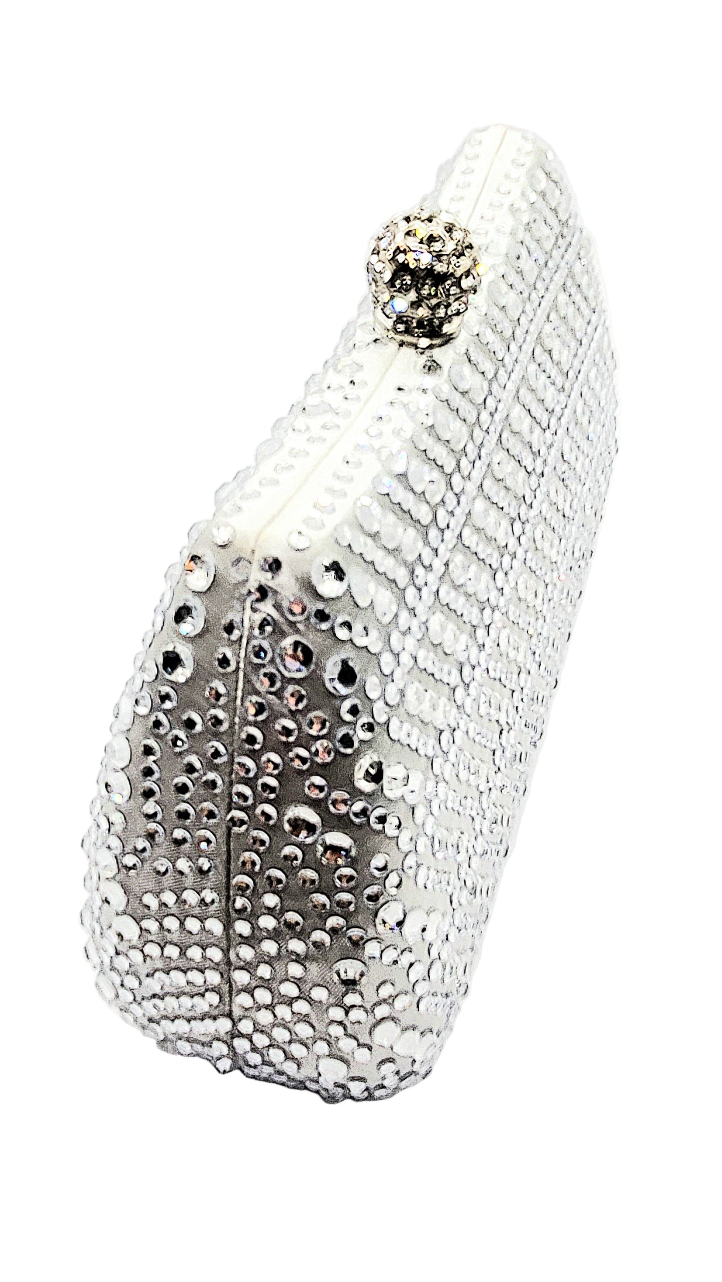 Curved Crystal Clutch Bag