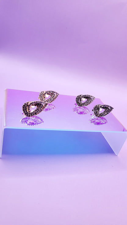Prism Crystal Non Pierced Clip On Earrings
