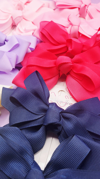 Pastel Hair Bow Clip Slide Bows Pack of 24