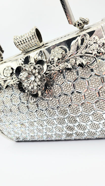 Honeycomb Crystal Clutch Bag