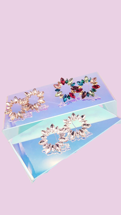Jewelled Crystal Stud Earrings