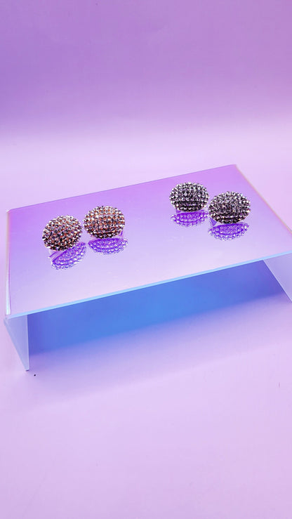 Gleam Crystal Non Pierced Clip On Earrings
