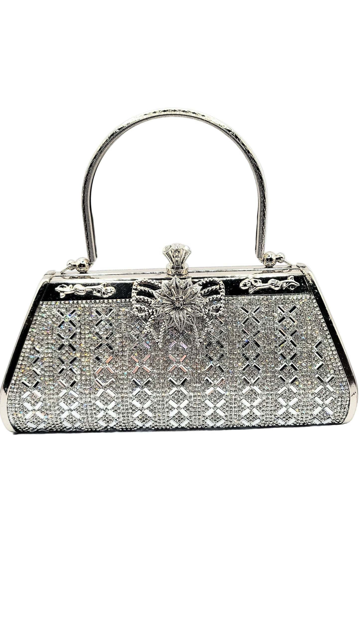 Mirrored Crystal Clutch Bag