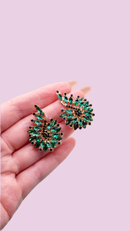 Baroque Crystal Stud Earrings