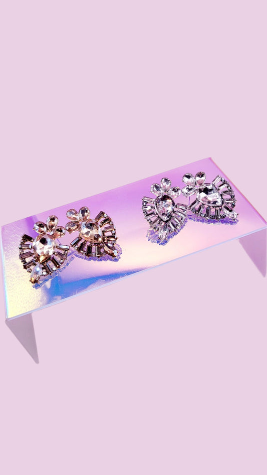 Halo Crystal Stud Earrings