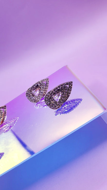 Prism Crystal Non Pierced Clip On Earrings