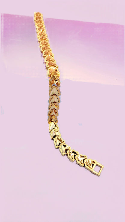 Butterfly Shiny Gold Link Bracelet