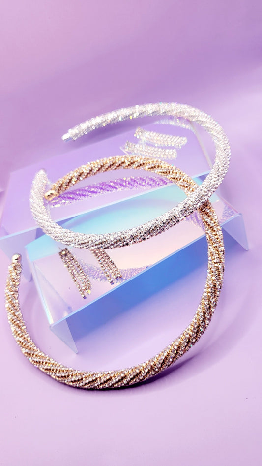 Glitz Rope Crystal Duo Choker & Earrings