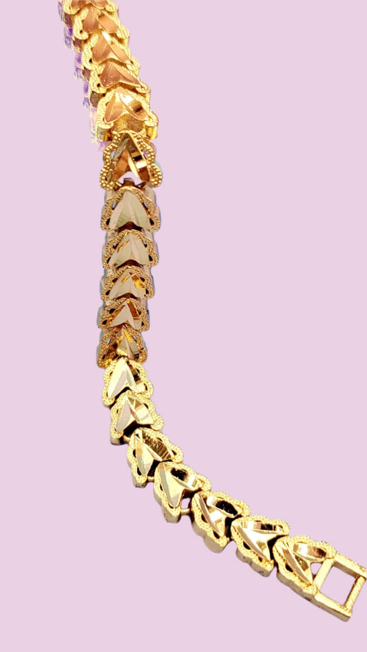 Butterfly Shiny Gold Link Bracelet