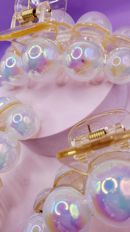 Iridescent Pearl Hair Clamps Pack of 12