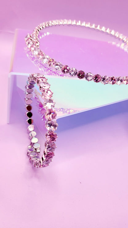 Aura Crystal Trio Choker, Bracelet & Earrings
