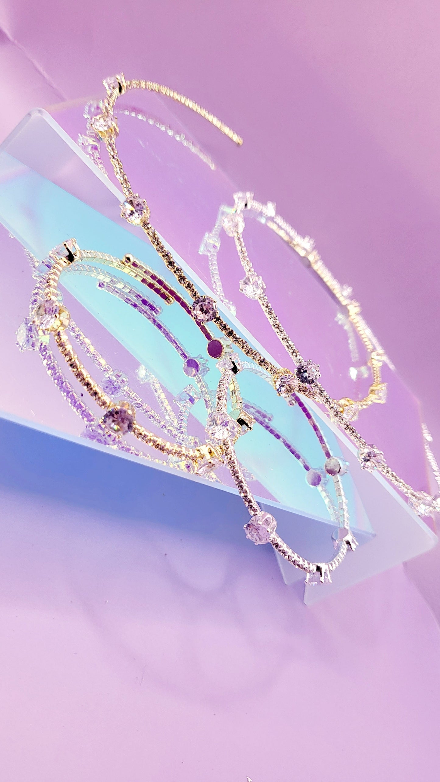 Luxe Crystal Trio Choker, Bracelet & Earrings