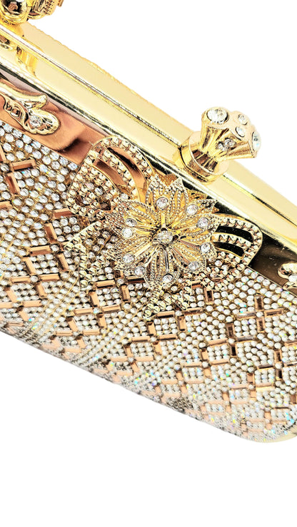 Mirrored Crystal Clutch Bag