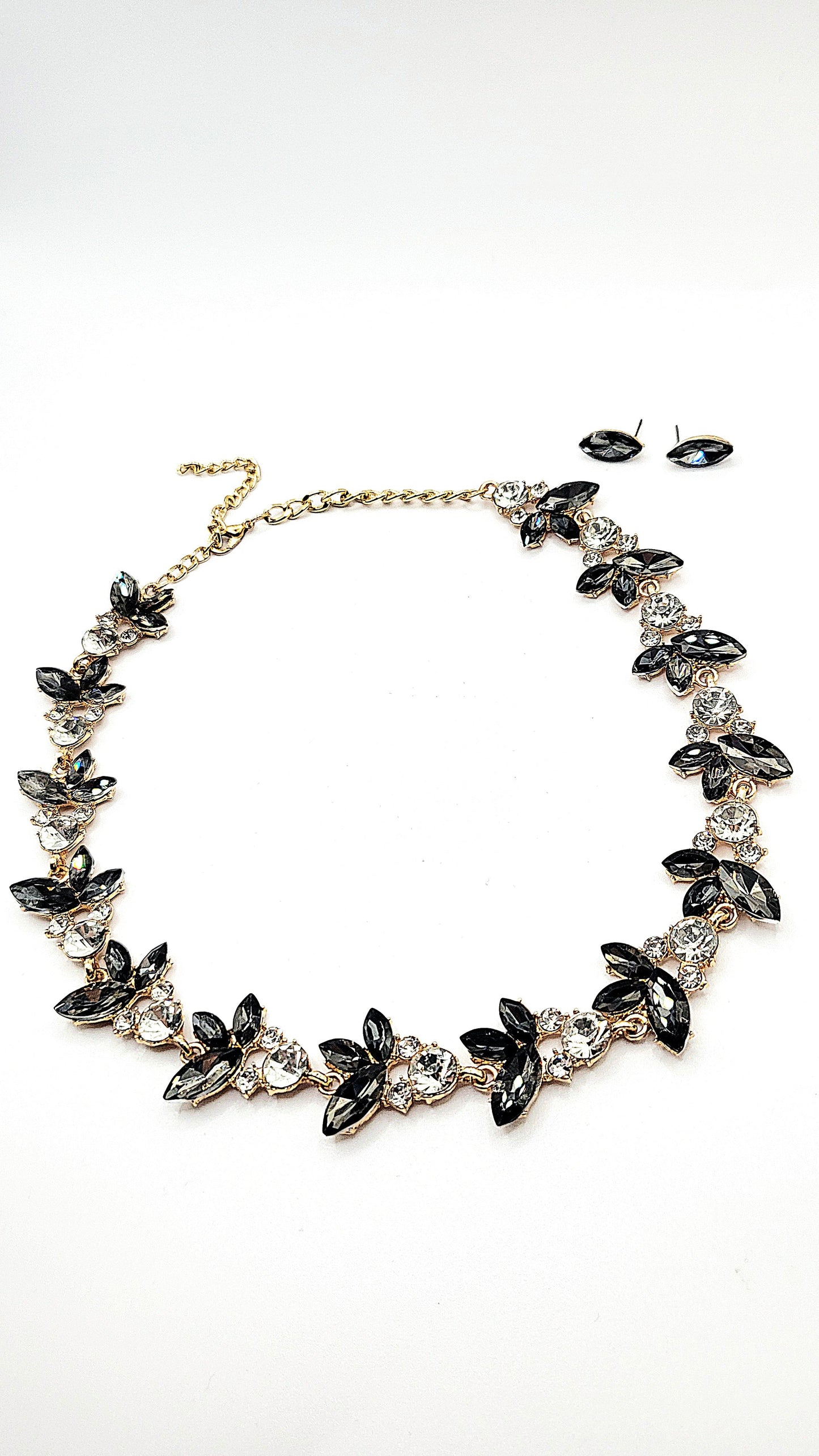 Cluster Crystal Necklace Set