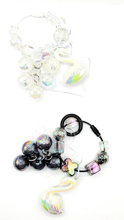 Swan Bubble Keyring, Phone Charm & Bag Accessory
