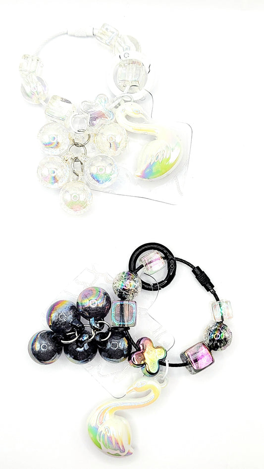 Swan Bubble Keyring, Phone Charm & Bag Accessory