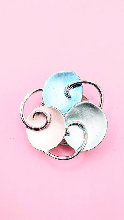 Abstract Magnetic Curls Brooch