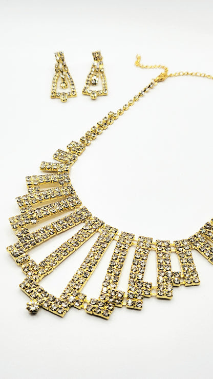Cascade Crystal Necklace Set