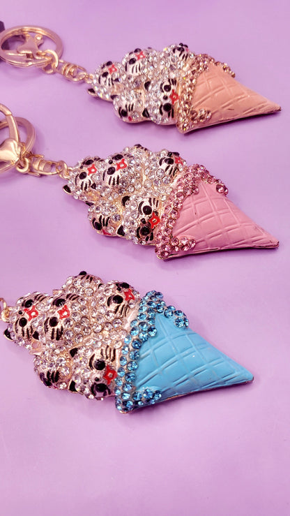 Icecream Cats Key Ring