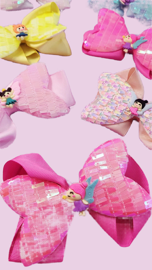Fairy Iridescent Hair Bow Clip Slide Pack of 12