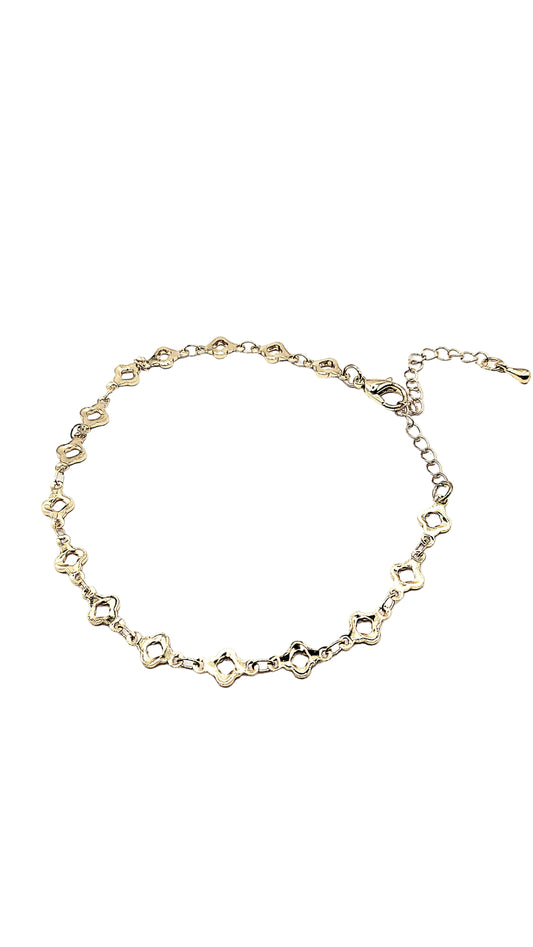 Flower Link Chain Link Anklet