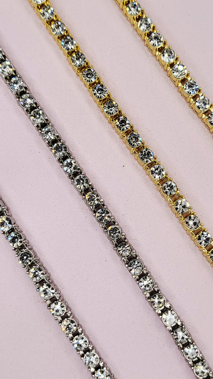 Iced Out Crystal Bling Tennis Chain