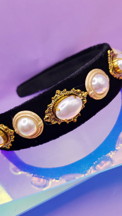 Divine Gold Pearl Hair band