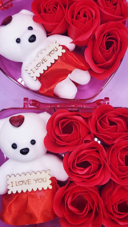 Scented Teddy Rose Gift Case