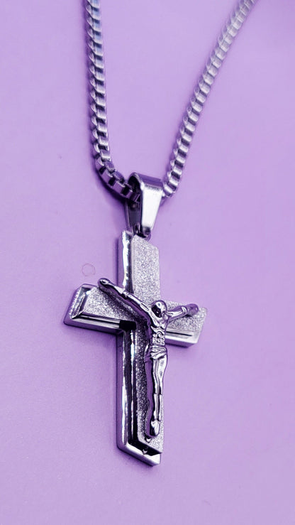 Classic Silver Cross Necklace
