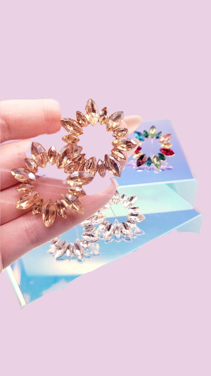 Jewelled Crystal Stud Earrings