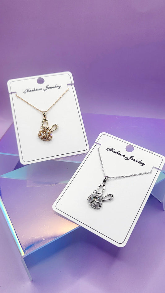 Bunny Rabbit Crystal Necklace