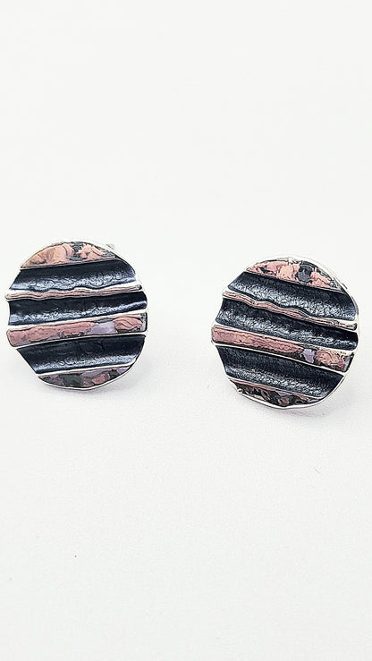 Abstract Disc Necklace & Earrings Set