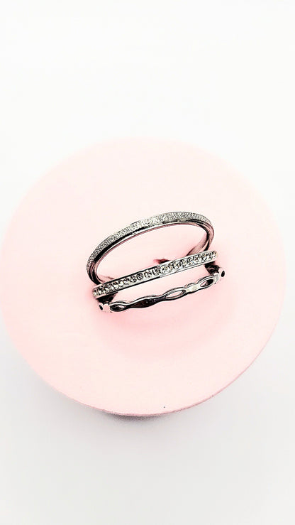 14k Gold Plate Wavy Stacking Rings Box set of 24