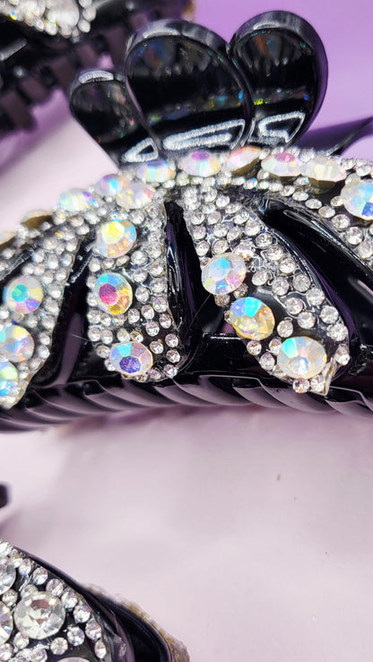 Queen Crystal Hair Clamps Pack of 12
