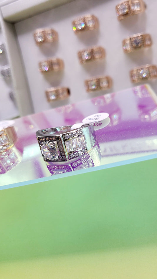Men's Iced Out Crystal Box Set of 12 Rings