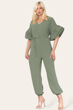 Women’s Casual Oversized Gold Button Pleated Frilled Ruffle Short Sleeves Shirt Top and Short Co-Ord Set