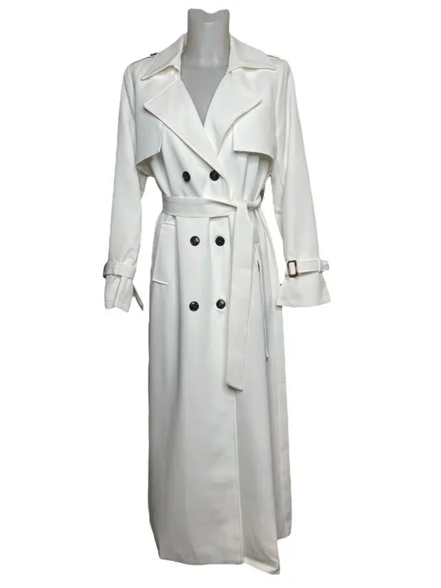 ALTHEA Trench Coat – Long Elegant Belted