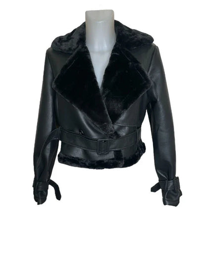 Trench Short leatherette Fur